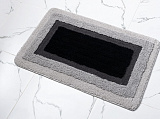 Коврик для ванной 50х80см микрофибра Belorr WESS A13-20 (серый и черный)