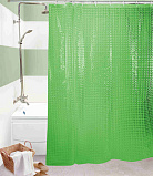 Занавеска для ванной 180х180см 3D 950 А1 зеленый пвх
