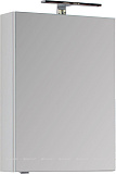 Зеркальный шкаф Порто 50 белый со светом WT-W280 LED Aquanet (195726+178249)