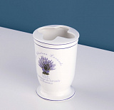 Стакан для зубных щеток Lavender VERRAN 860-14 (бело-фиолетовый) керамика