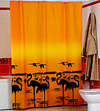 Занавеска для ванной 180х200см Miranda FLAMINGO желтый MRD.01.M4101/ye полиэстер
