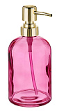 Дозатор для жидкого мыла Bright Colors Moroshka 917-308-04 (розовый) стекло